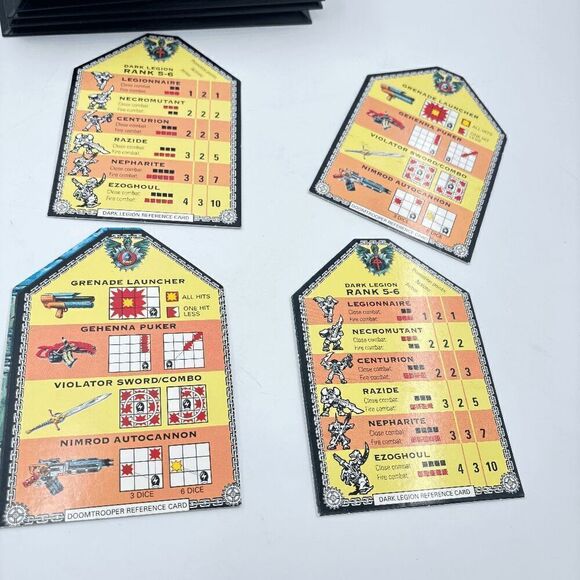 Mutant Chronicles Siege of the Citadel Hero Boards Pegs Rulebook Quick Reference - Picture 6 of 6